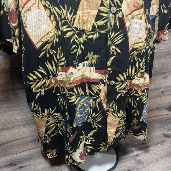 Kahala Hawaiian Shirt Mens Large L Floral Button Shirt Sleeve 100% Silk - Picture 4 of 6
